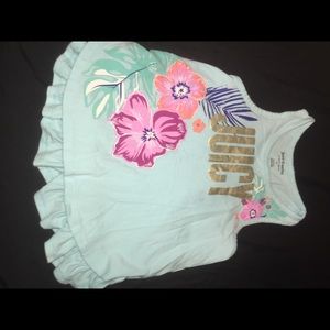 Toddlers girls juicy couture tank top blue aqua 5T